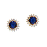 108324, ROUND CUBIC ZIRCONIA ACCENT STUD EARRING