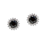 108324, ROUND CUBIC ZIRCONIA ACCENT STUD EARRING