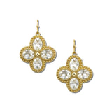Oval Rhinestone Dangle Earrings – Gold/Clear · EW20399CLR_WT EW20399 CLR