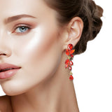108725, MARQUISE TEARDROP RHINESTONE ACCENT DANGLE EARRING
