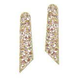 108726, MULTI SHAPE RHINESTONE ACCENT GEOMETRIC EARRING
