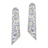 108726, MULTI SHAPE RHINESTONE ACCENT GEOMETRIC EARRING