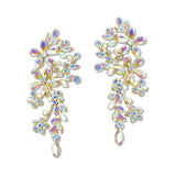 108727, FLOWER VINE RHINESTONE EARRING