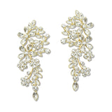 108727, FLOWER VINE RHINESTONE EARRING