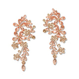 108727, FLOWER VINE RHINESTONE EARRING