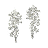 108727, FLOWER VINE RHINESTONE EARRING