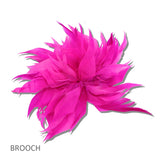 GMPN-07-2 GMPN-07-2 · Feathered Starburst Statement Brooch – Hot Pink