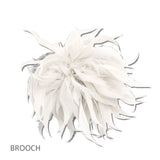 GMPN-07-4 GMPN-07-4 · Feathered Starburst Statement Brooch – White