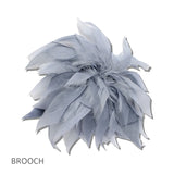 GMPN-07-5 GMPN-07-5 · Feathered Starburst Statement Brooch – Grey