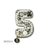 GMPN-21-1 GMPN-21-1 · Pearl Rhinestone Number Five Brooch – 1