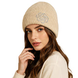 Sparkle Accent Cuffed Knit Beanie – BEIGE · H3541BEIGE H3541 BEIGE