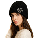 Sparkle Accent Cuffed Knit Beanie – Black · H3541BLACK H3541 BLACK