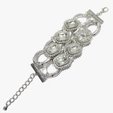 89520, CHUNKY RHINESTONE WITH CHAIN BRACELET