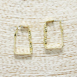 89972, GOLD DIPPED GEOMETRIC HOOP EARRING