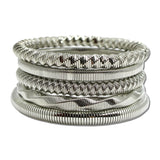 Textured Metal Stretch Bangle Set – Silver · JB10506R_JK IMG_6102
