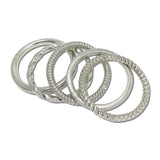Textured Metal Stretch Bangle Set – Silver · JB10506R_JK IMG_6103
