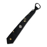 Flower Garden Thme Embellished Charm Necktie Necklace – Black · SF-0483-BK_RZ IMG_6175