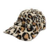 Soft Faux Fur Animal Print Baseball Cap – Beige · HT-0979-1_RZ IMG_6178