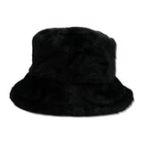 Soft Faux Fur Bucket Hat – Black · HT-1085-BK_RZ IMG_6182