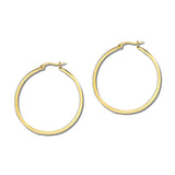 Pave Rhinestone Slim Stainless Steel Hoop Earrings – Gold/Clear · SSE201G_IVY IMG_6233