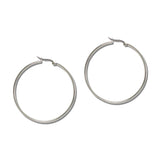 50Mm Classic Round Tube Hoop Earrings – Silver · SSE208R_IVY IMG_6239