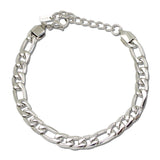 Figaro Chain Stainless Steel Bracelet – Silver · SSB0017R_IVY IMG_6272