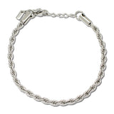 Twisted Rope Chain Stainless Steel Bracelet – Silver · SSB0001R_IVY IMG_6277