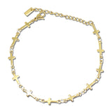 Sideways Cross Station Chain Bracelet – Gold · SSB0027G_IVY IMG_6288