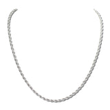 Twisted Rope Stainless Steel Chain Necklace – Silver · SSN0118R_IVY IMG_6318