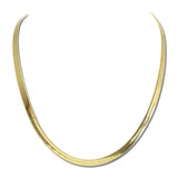 Flat Herringbone Stainless Steel Chain Necklace – Gold · SSN2218G_IVY IMG_6323