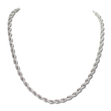 Twisted Rope Stainless Steel Chain Necklace – Silver · SSN0318R_IVY IMG_6332