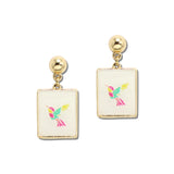 Mahjong Hummingbird Tile Drop Earrings – Gold · GSE5104-GD_CRT IMG_6346