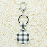 87150, BUFFALO PLAID PRINT AIRTAG HOLDER KEYCHAIN