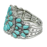 Western Turquoise Stone Stretch Bracelet - view 2