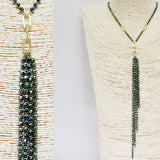 88132, LONG BEADED DROP NECKLACE