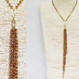 88132, LONG BEADED DROP NECKLACE