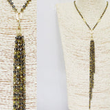 88132, LONG BEADED DROP NECKLACE
