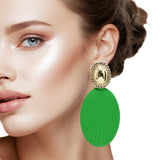 108114, MATTE FINISHED OVERSIZED GEOMETRIC EARRING