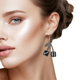 108604, WESTERN CHERRY DICE DANGLE EARRING