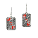 108404, WESTERN QUEEN OF HEARTS DANGLE EARRING