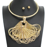 107762, WIRED SEASHELL METAL CHOKER NECKLACE