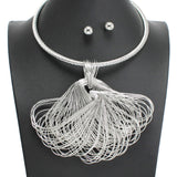 107762, WIRED SEASHELL METAL CHOKER NECKLACE