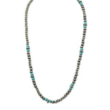 108535, WESTERN TURQUOISE ACCENT NAVAJO BEADED NECKLACE