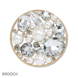 107778, RHINESTONE PEARL EVENING BROOCH PIN