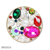107778, RHINESTONE PEARL EVENING BROOCH PIN