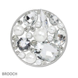 107778, RHINESTONE PEARL EVENING BROOCH PIN