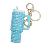 107946, BLING MINI TUMBLER KEYCHAIN BAG CHARM