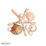 107671, OCEAN THEMED SEA LIFE BROOCH PIN