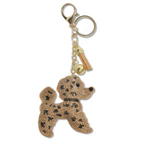107714, POODLE BLING CRYSTAL RHINESTONE KEYCHAIN AND BAG CHARM