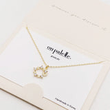 85892, MOON N STAR W/ STONE PENDANT NECKLACE